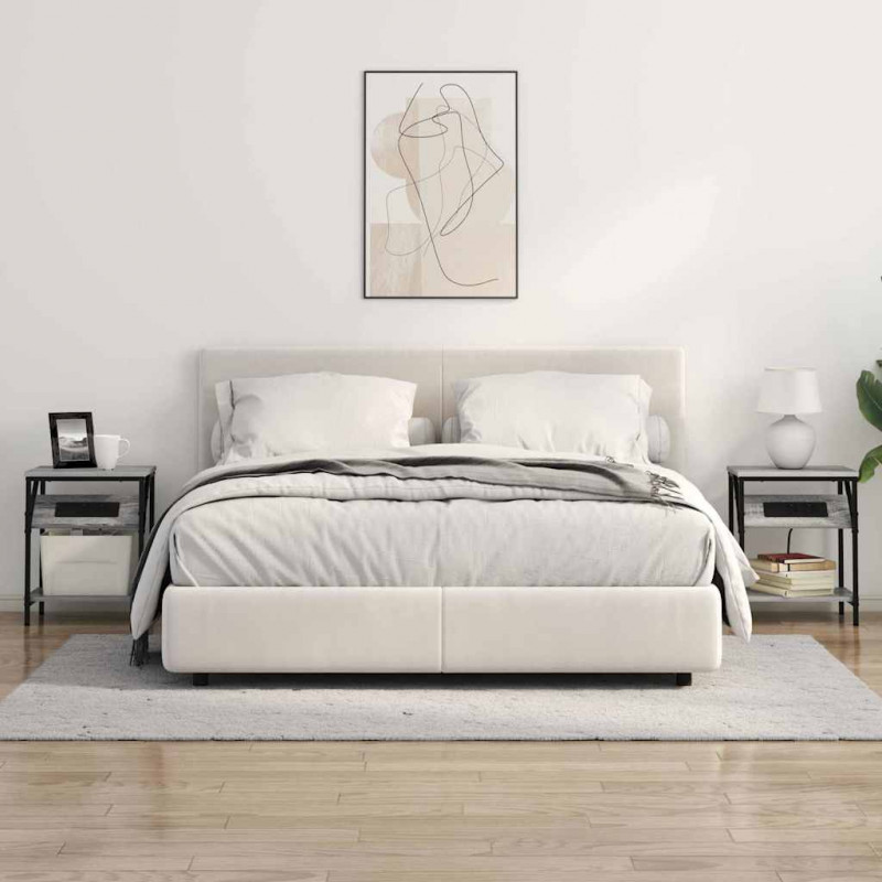 Szafka Nocna 2 pcs Szary Sonoma 38 x 30 x 48 cm