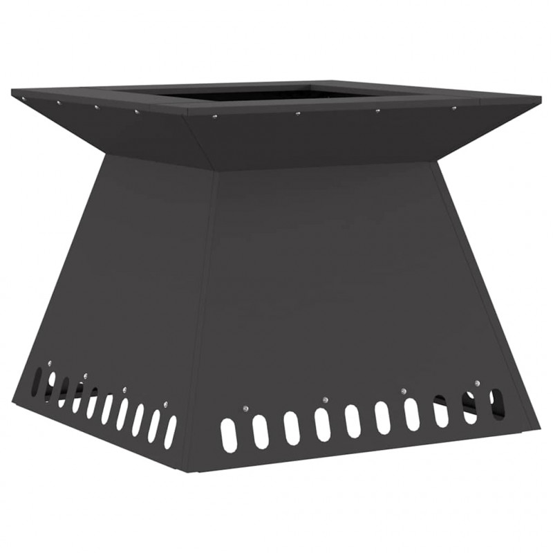 Kominek Czarny 60 x 60 x 50 cm Stal