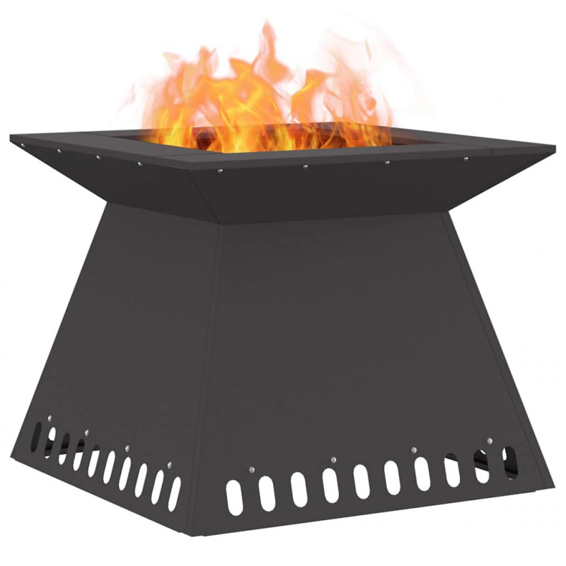 Kominek Czarny 60 x 60 x 50 cm Stal