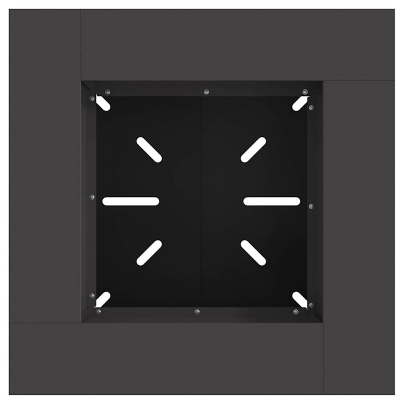 Kominek Czarny 60 x 60 x 50 cm Stal