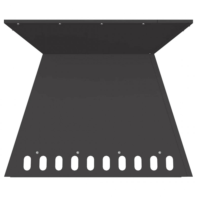 Kominek Czarny 60 x 60 x 50 cm Stal