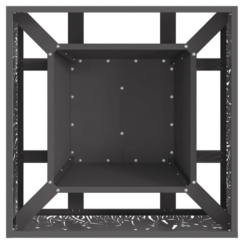 Kominek Czarny 60 x 60 x 30 cm Stal