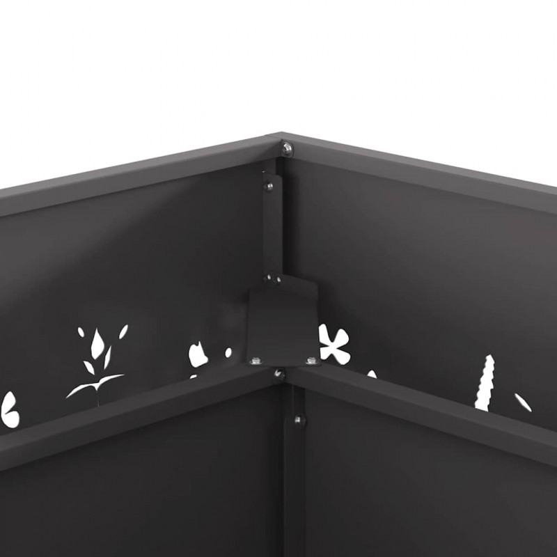 Kominek Czarny 60 x 60 x 30 cm Stal