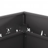 Kominek Czarny 60 x 60 x 30 cm Stal