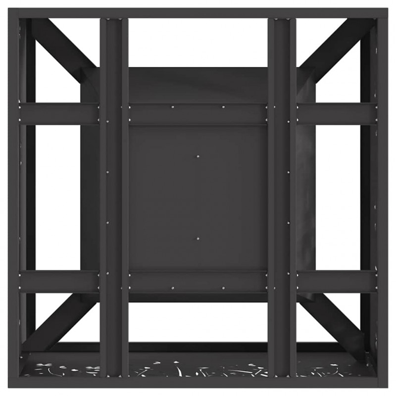 Kominek Czarny 60 x 60 x 30 cm Stal