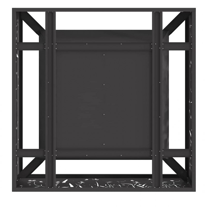 Kominek Czarny 80 x 80 x 30 cm Stal