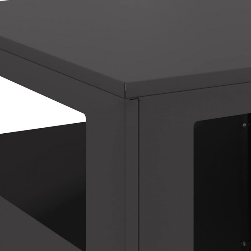 Kominek Czarny 35 x 35 x 100 cm Stal