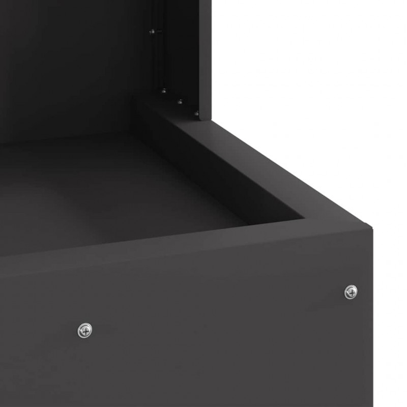 Kominek Czarny 35 x 35 x 100 cm Stal