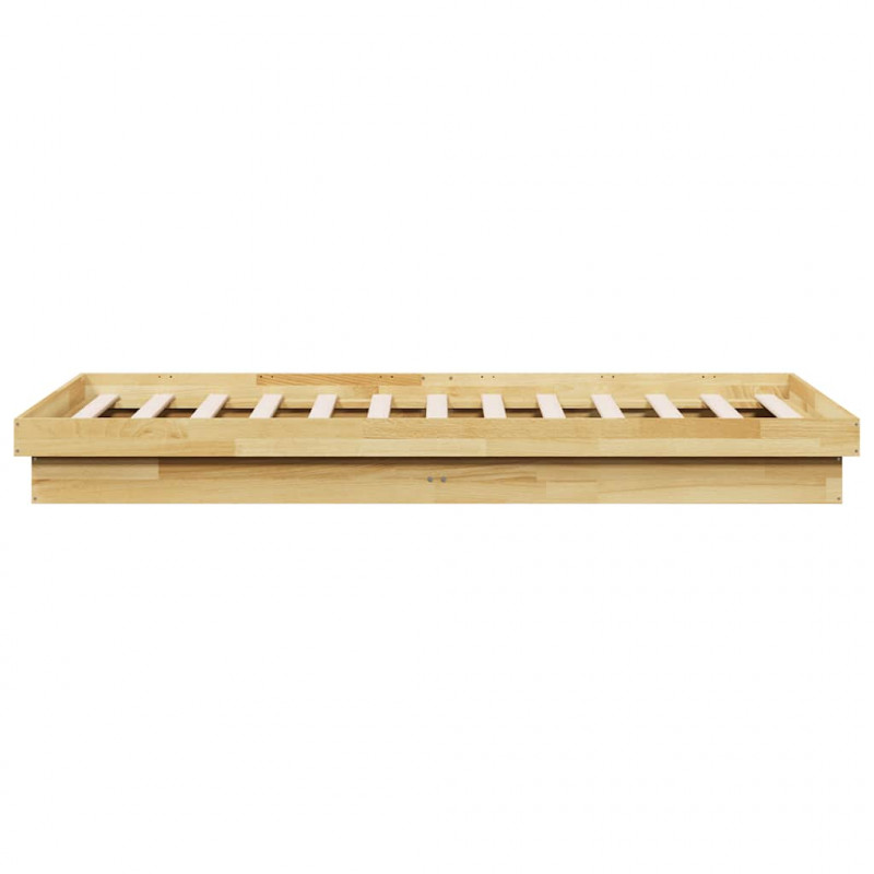 Rama łóżka bez materaca 80x200 cm lite drewno dębowe