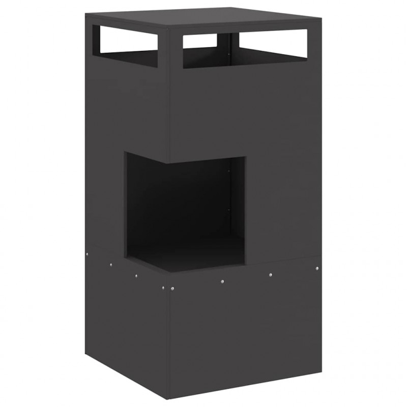 Kominek Czarny 50 x 50 x 100 cm Stal