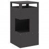 Kominek Czarny 50 x 50 x 100 cm Stal