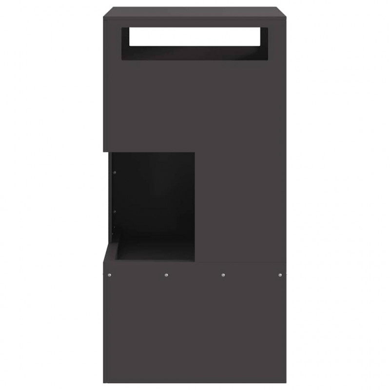 Kominek Czarny 50 x 50 x 100 cm Stal