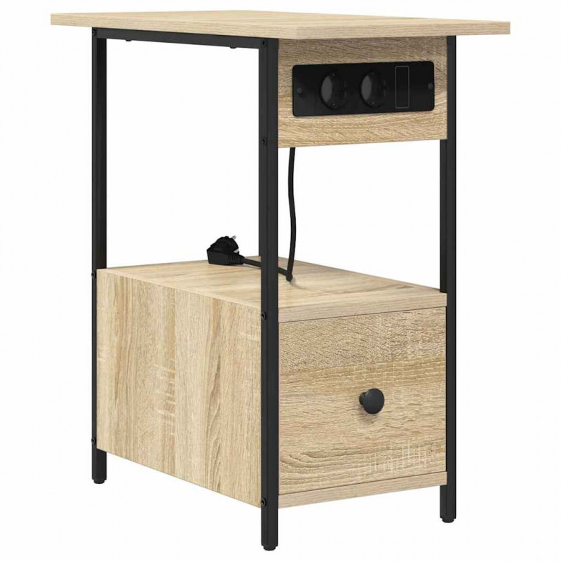 Szafka Nocna Dąb Sonoma 60 x 30 x 61 cm Materiał drewnopochodny