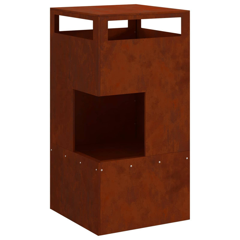 Kominek Brązowy 50 x 50 x 100 cm Stal
