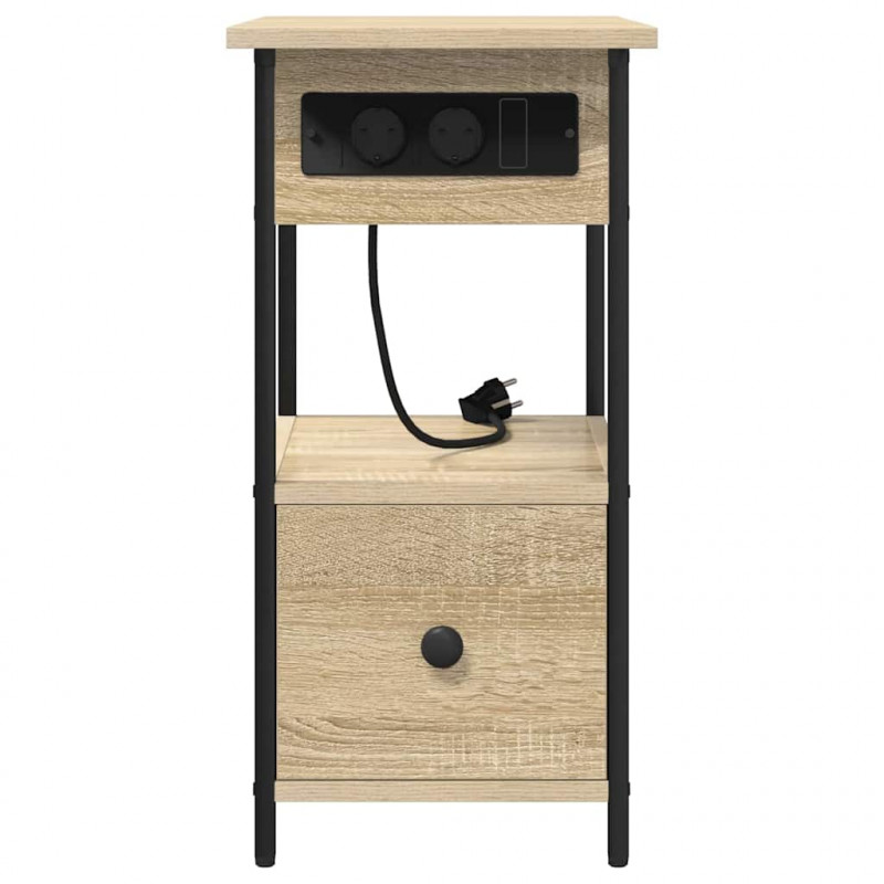 Szafka Nocna Dąb Sonoma 60 x 30 x 61 cm Materiał drewnopochodny