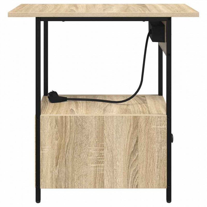 Szafka Nocna Dąb Sonoma 60 x 30 x 61 cm Materiał drewnopochodny