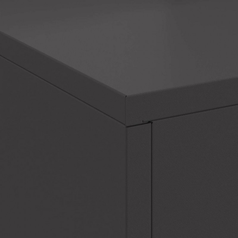 Kominek Czarny 60 x 40 x 96 cm Stal