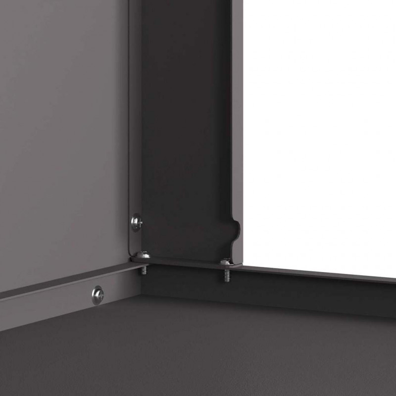 Kominek Czarny 60 x 40 x 96 cm Stal
