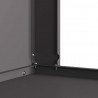 Kominek Czarny 60 x 40 x 96 cm Stal