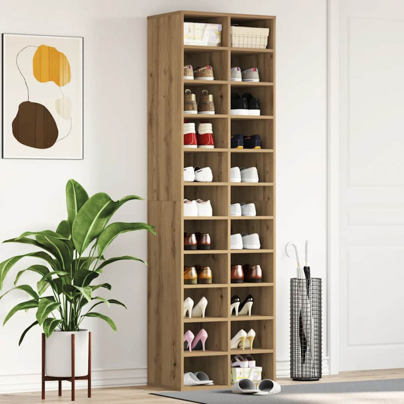 Szafka na buty Artisan Oak 54x34x183 cm Drewno klejone