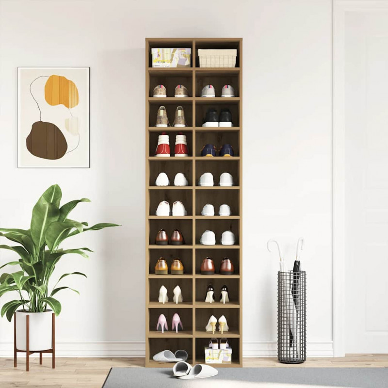 Szafka na buty Artisan Oak 54x34x183 cm Drewno klejone