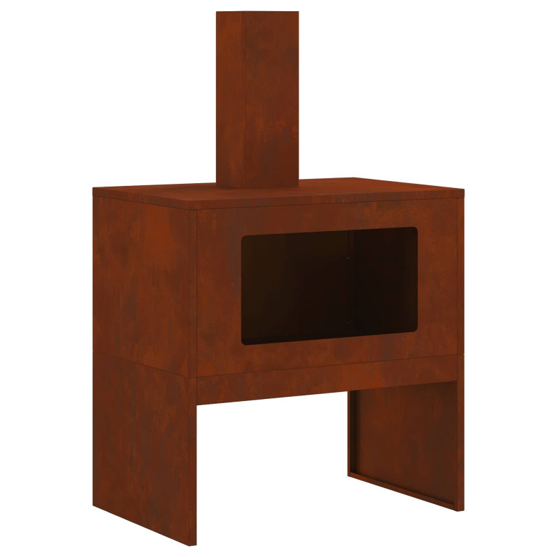 Kominek Brązowy 60 x 40 x 96 cm