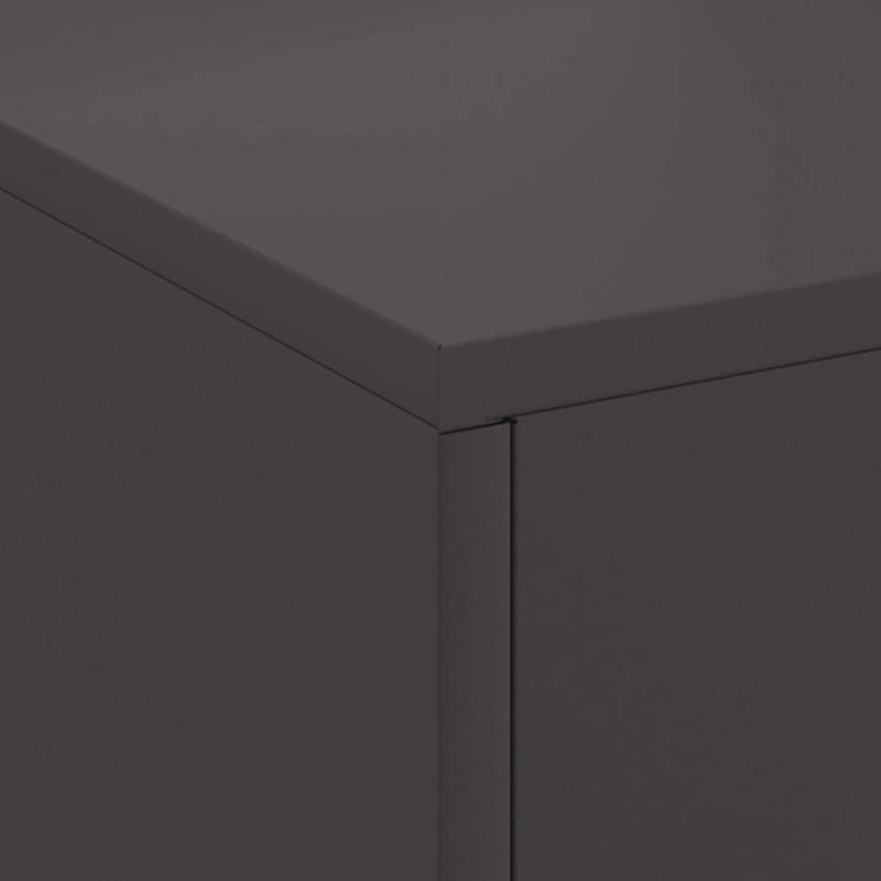 Kominek Czarny 80 x 50 x 96 cm Stal zimnogięta