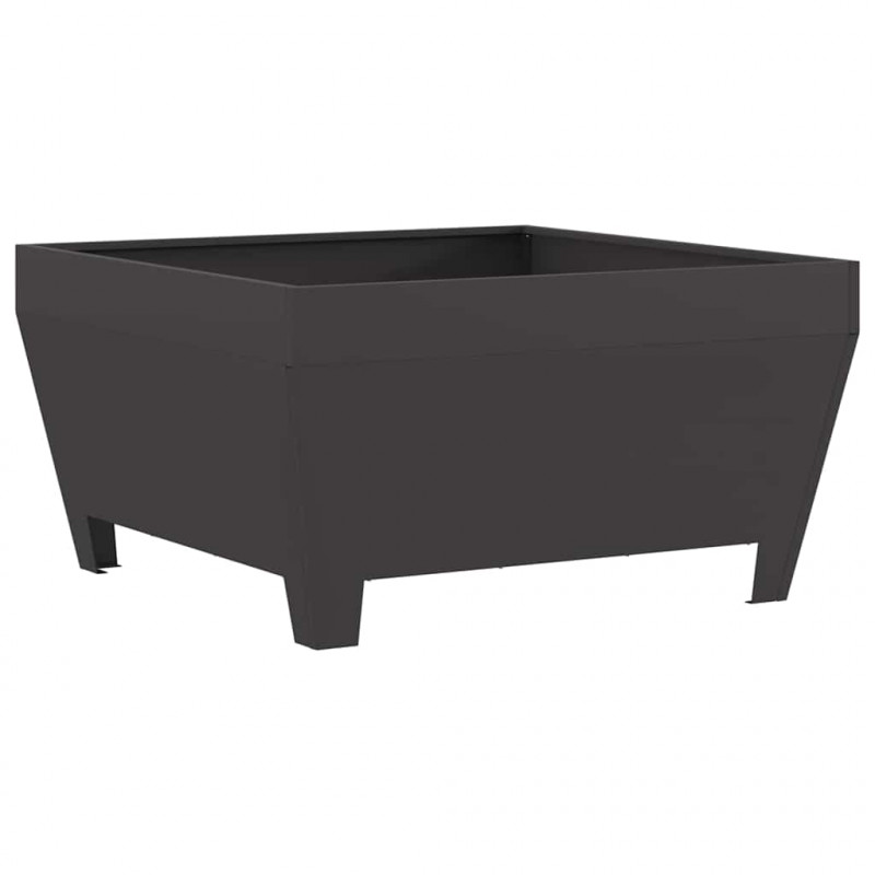 Kominek Czarny 80 x 80 x 43 cm Stal