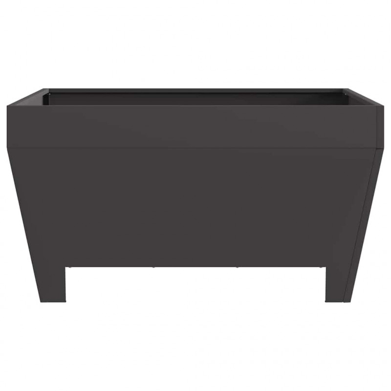 Kominek Czarny 80 x 80 x 43 cm Stal
