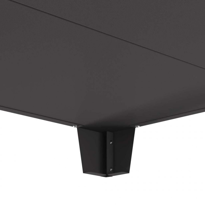 Kominek Czarny 80 x 80 x 43 cm Stal