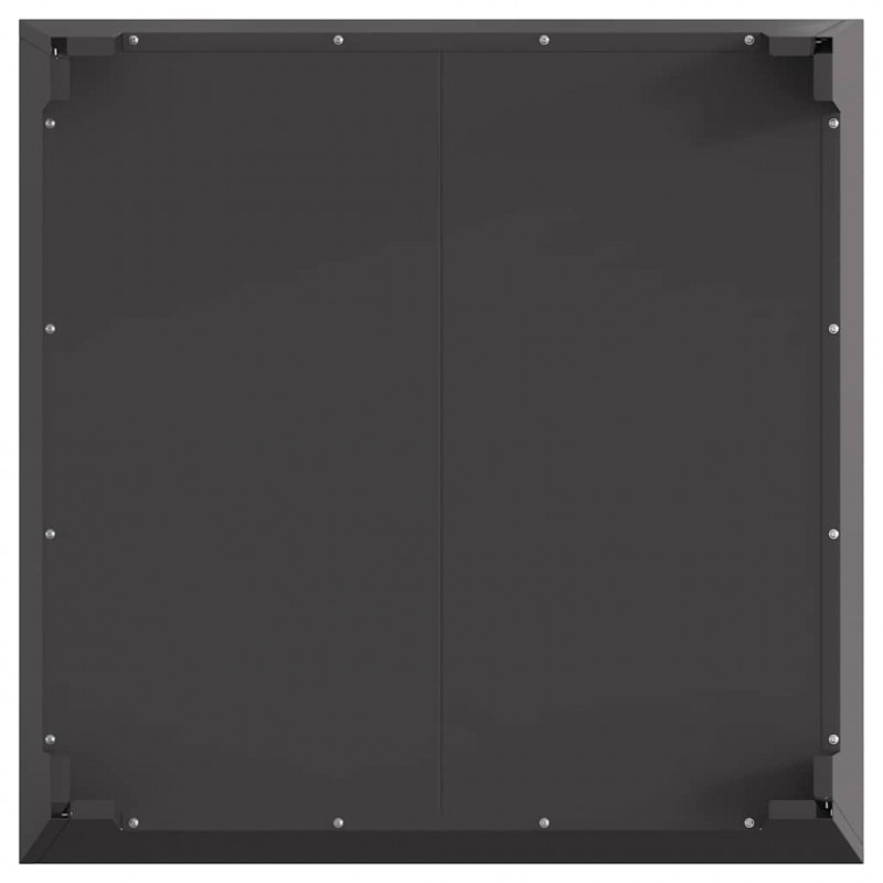 Kominek Czarny 80 x 80 x 43 cm Stal