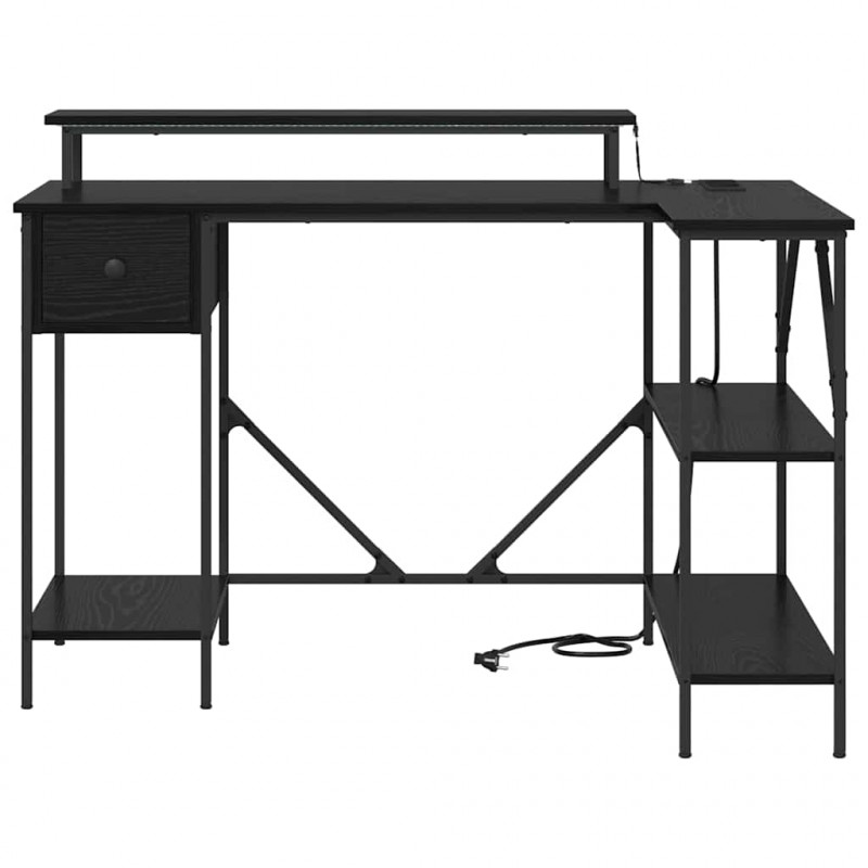 Biurko Czarny Dąb 120 x 79 x 86,5 cm Materiał drewnopochodny
