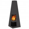 Kominek Czarny 35 x 35 x 100 cm Stal