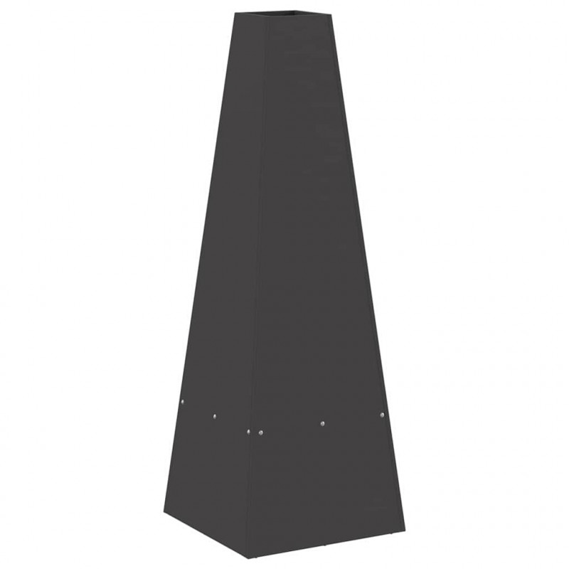 Kominek Czarny 35 x 35 x 100 cm Stal