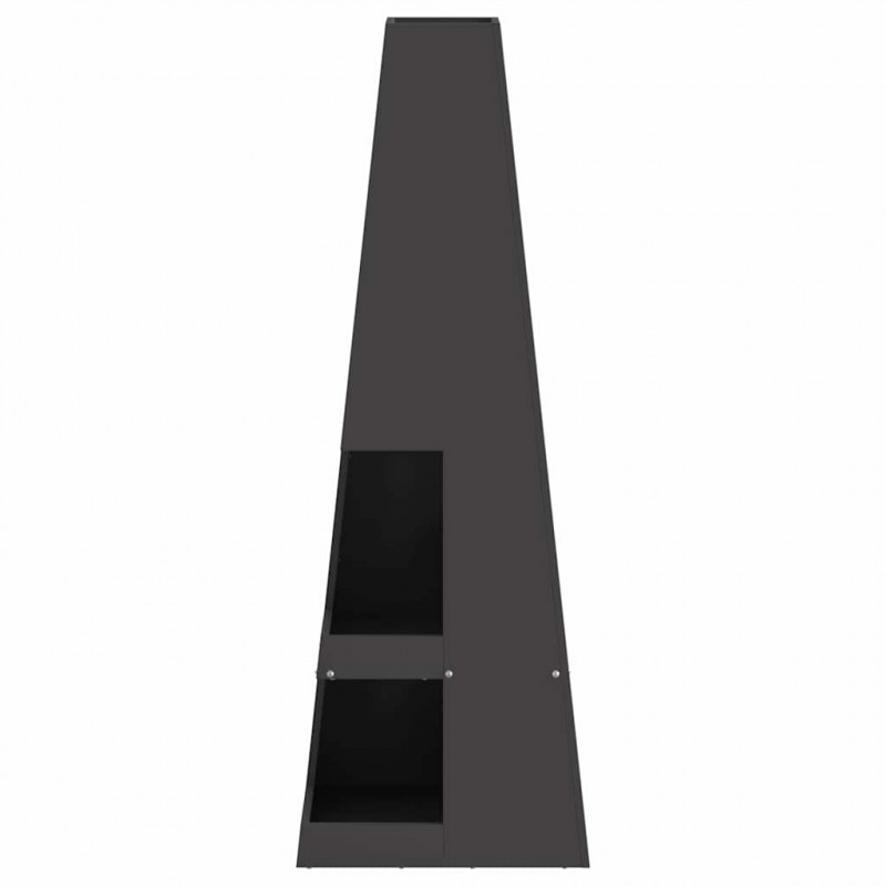 Kominek Czarny 35 x 35 x 100 cm Stal