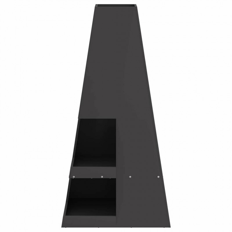 Kominek Czarny 50 x 50 x 100 cm Stal