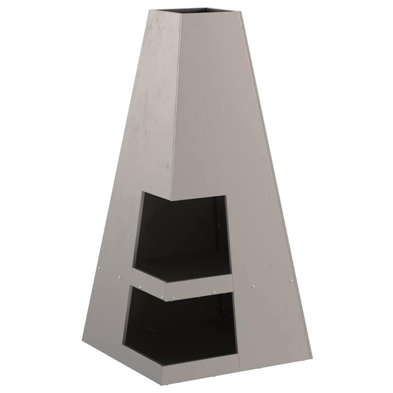 Kominek Brązowy 50 x 50 x 100 cm Stal