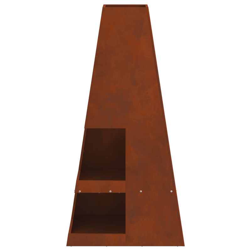 Kominek Brązowy 50 x 50 x 100 cm Stal