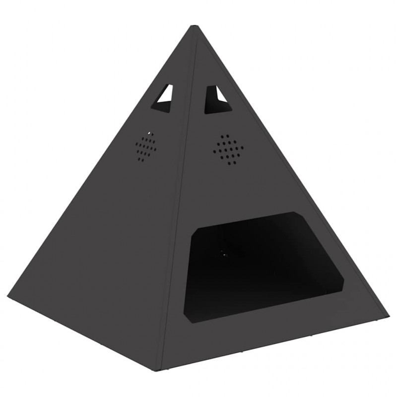 Kominek Czarny 50 x 50 x 51 cm Stal