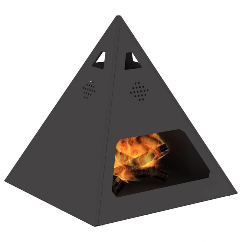Kominek Czarny 50 x 50 x 51 cm Stal