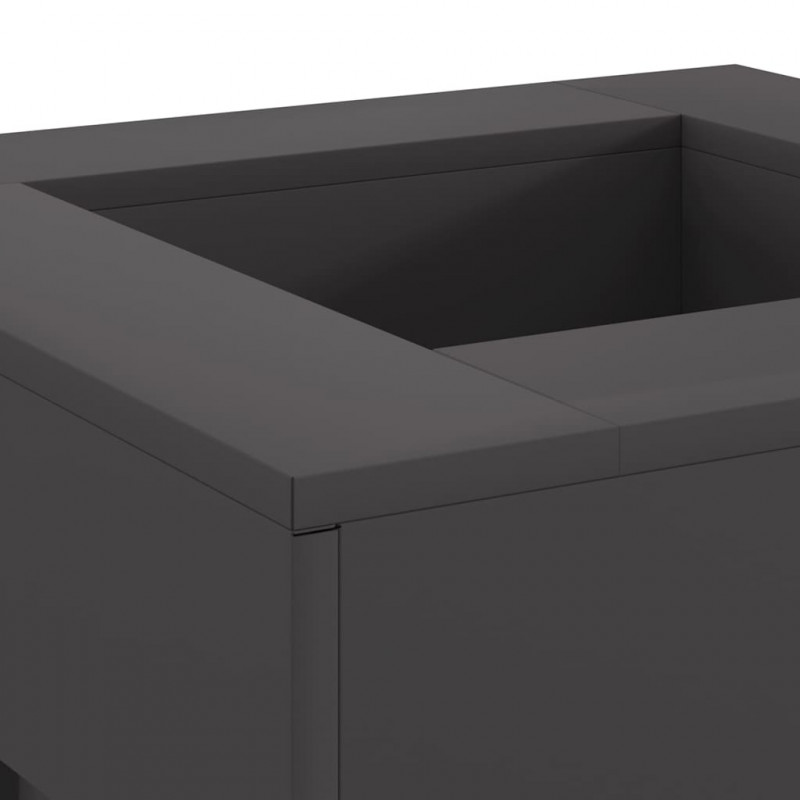 Kominek Czarny 60 x 60 x 30 cm Stal