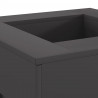 Kominek Czarny 60 x 60 x 30 cm Stal