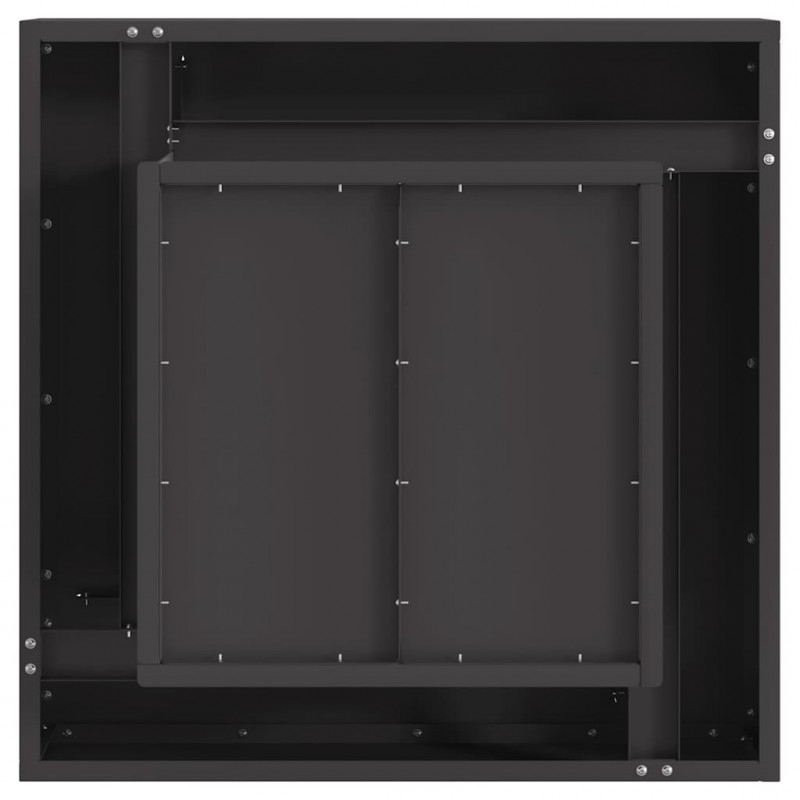 Kominek Czarny 60 x 60 x 30 cm Stal