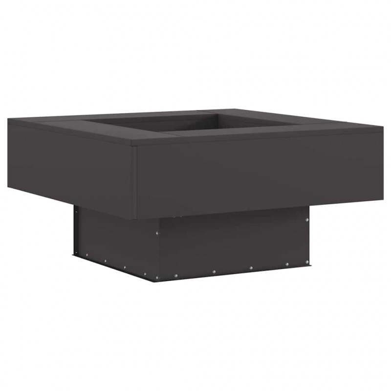 Kominek Czarny 80 x 80 x 40 cm Stal