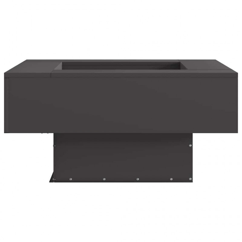 Kominek Czarny 80 x 80 x 40 cm Stal