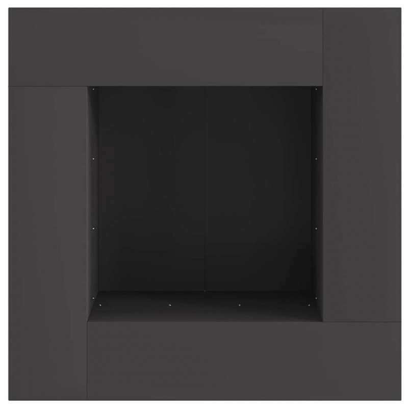 Kominek Czarny 80 x 80 x 40 cm Stal