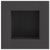 Kominek Czarny 80 x 80 x 40 cm Stal