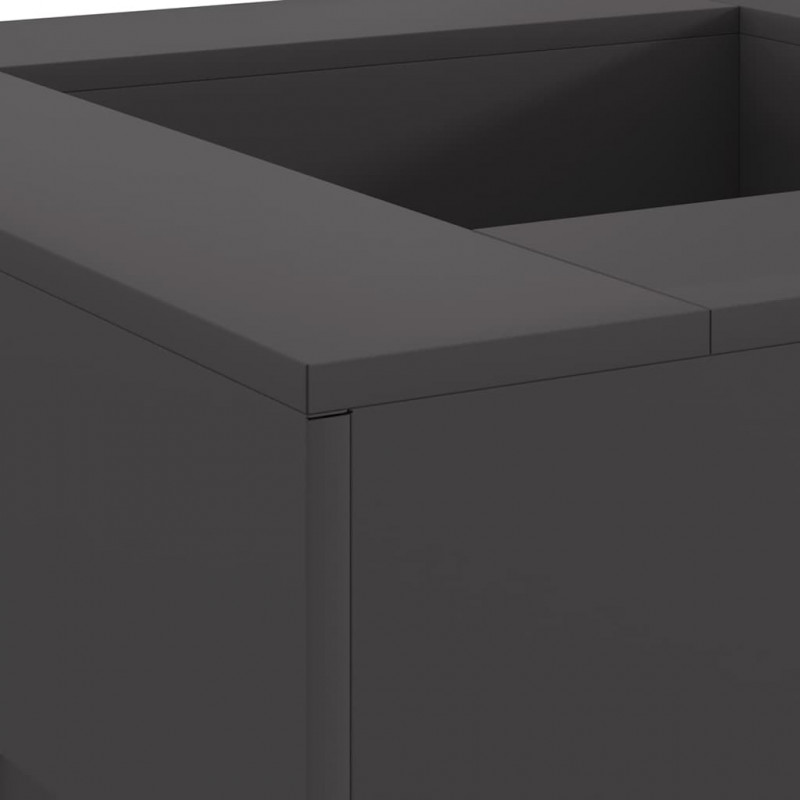Kominek Czarny 80 x 80 x 40 cm Stal