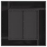 Kominek Czarny 80 x 80 x 40 cm Stal
