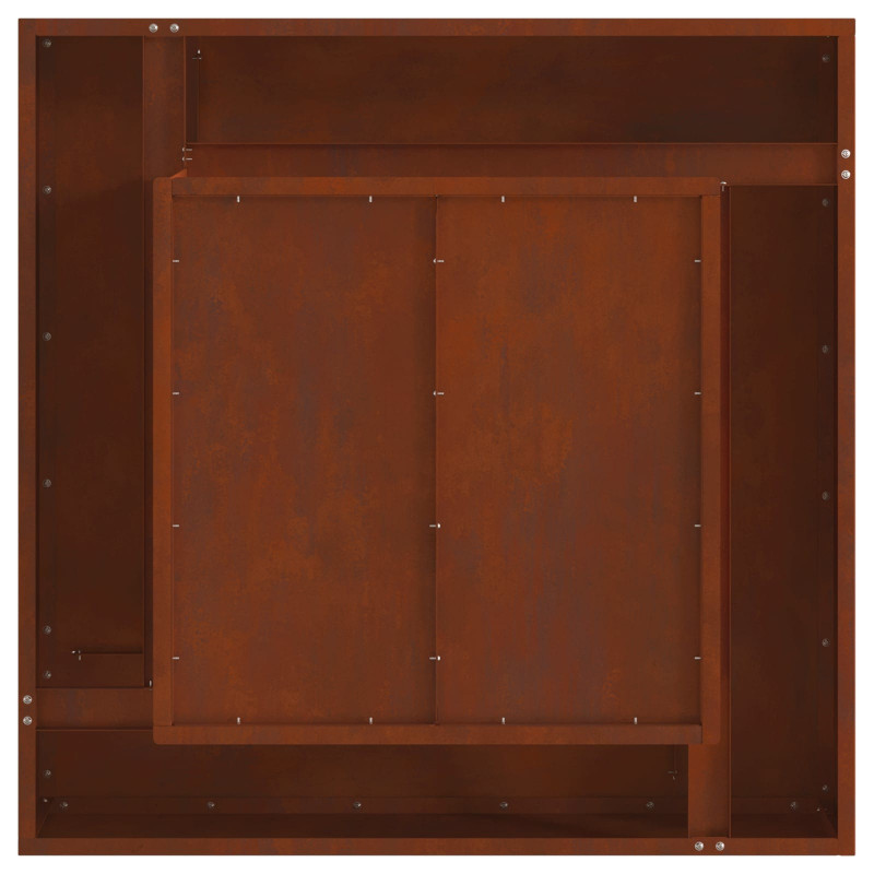 Kominek Brązowy 80 x 80 x 40 cm